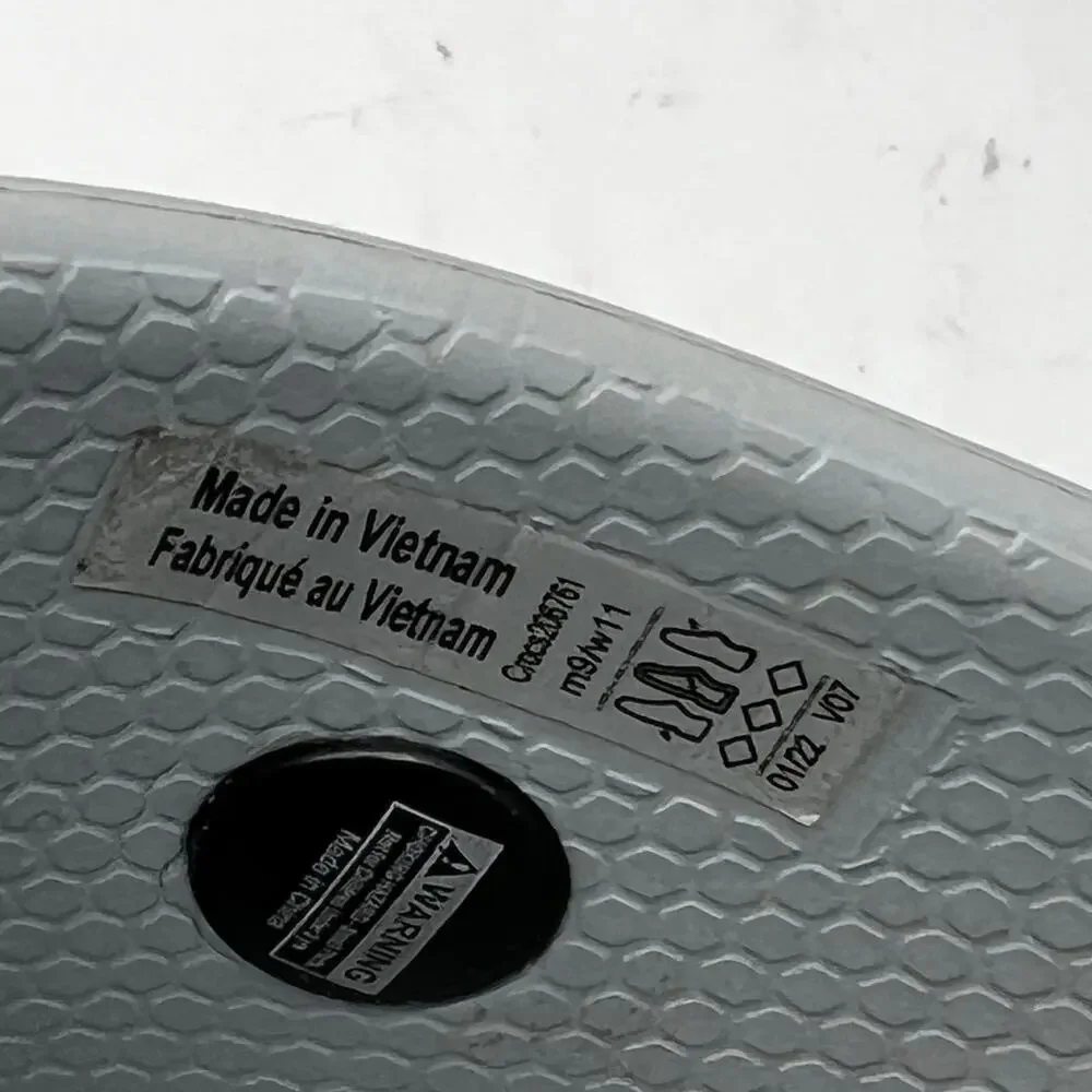 Crocs Classic Slide Sandals Women 11 Mens 9 Double Strap 206761 Gray